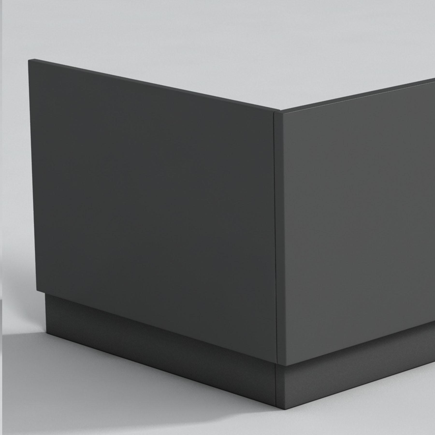 Breeze Acrylic Round Single Ended Bath Inc Optional MDF Indigo Grey Gloss Panels