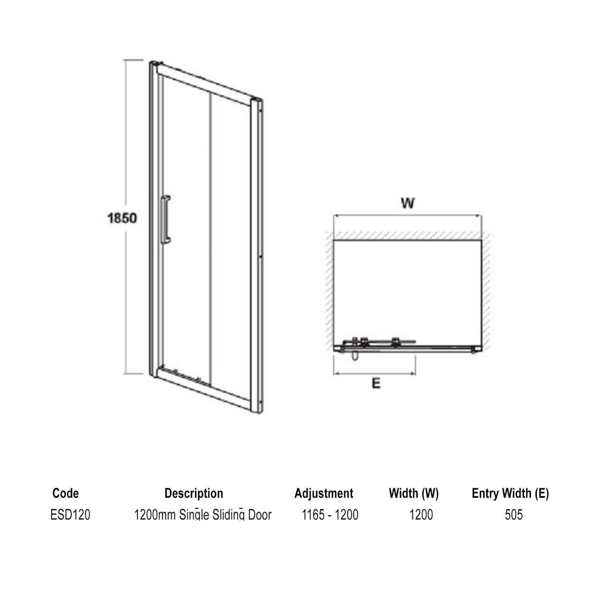 1200 x 700mm Single Sliding Shower Enclosure Suite with Como Vanity Unit & Toilet