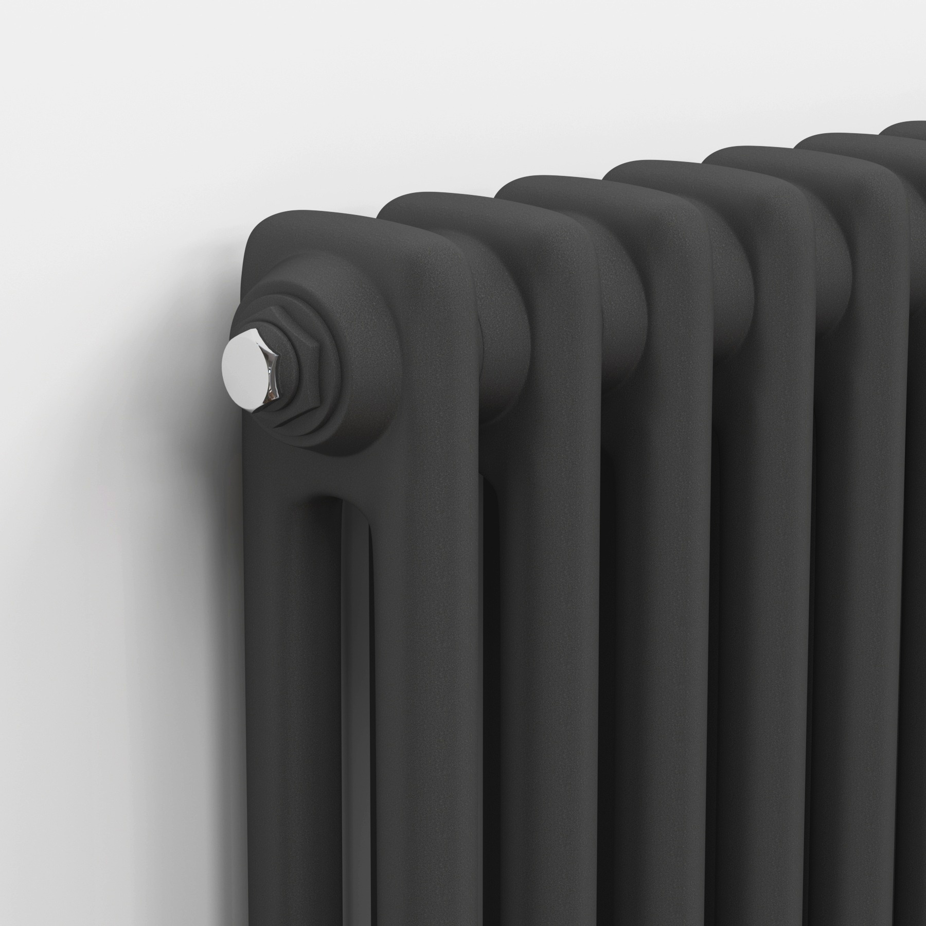 Fluxx Anthracite Vertical Double Column Radiator - 1800 x 560mm