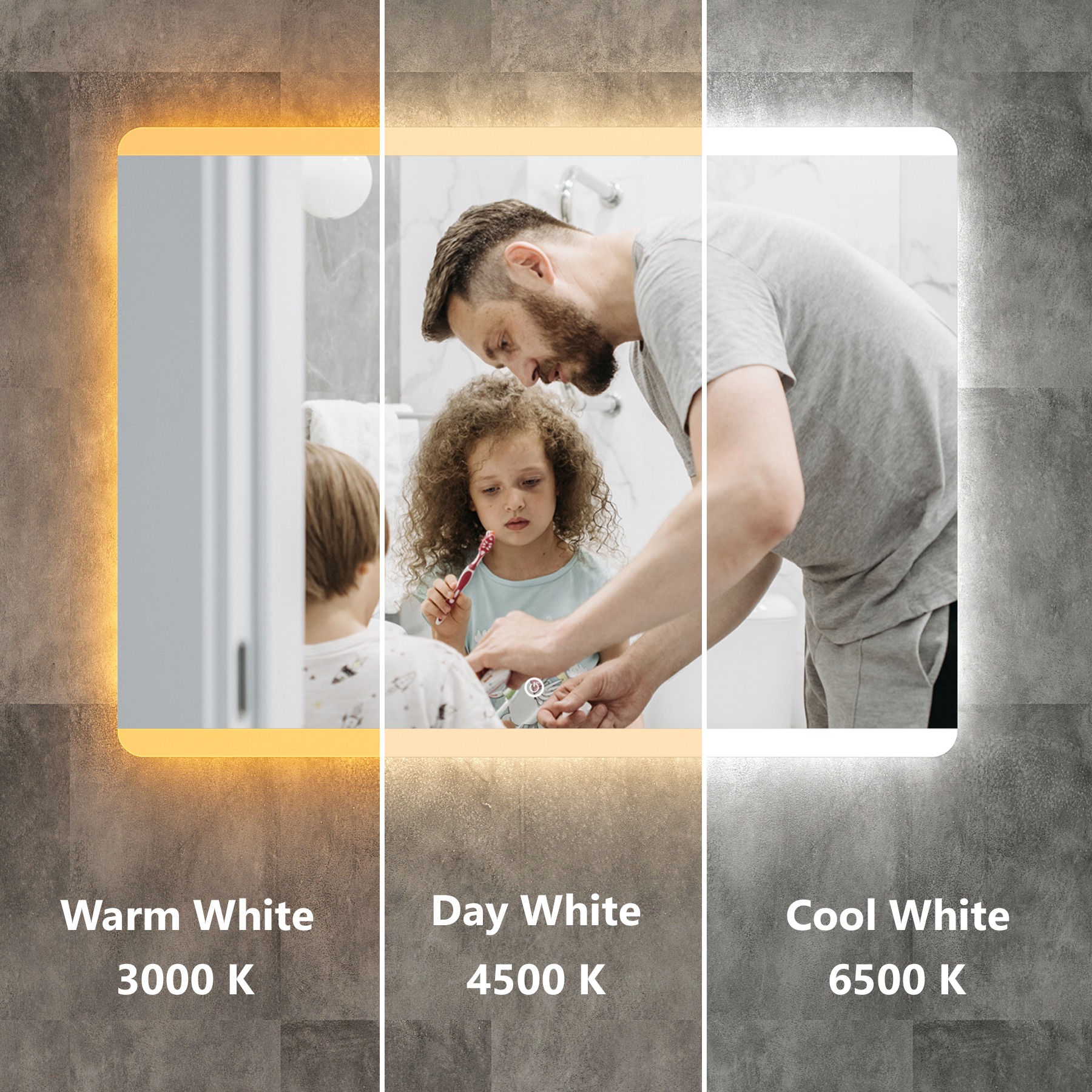 Enso 800 x 800mm Backlit LED Illuminated Frameless Round Mirror with Demister Pad & Touch Sensor