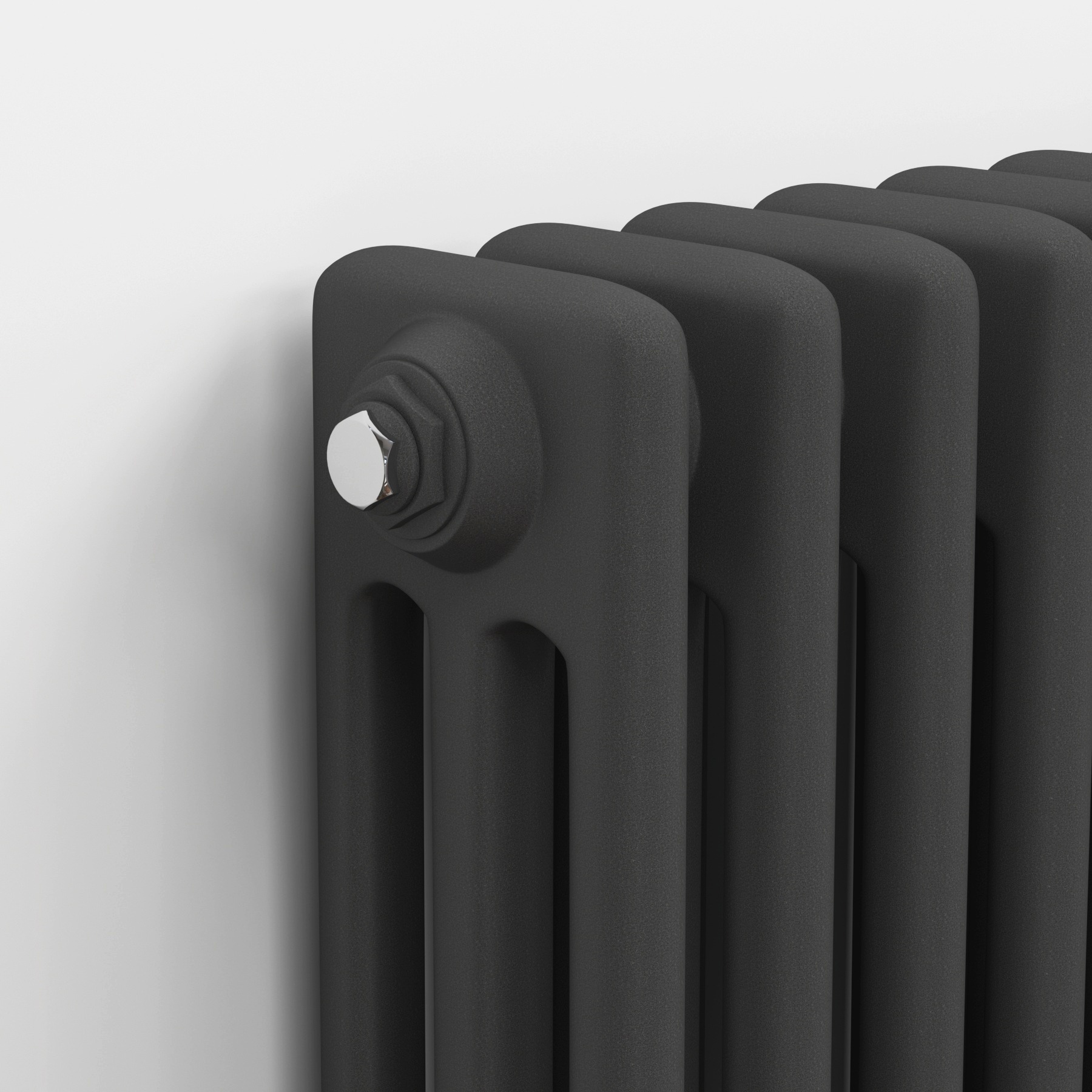 Fluxx Anthracite Vertical Triple Column Radiator - 1800 x 380mm