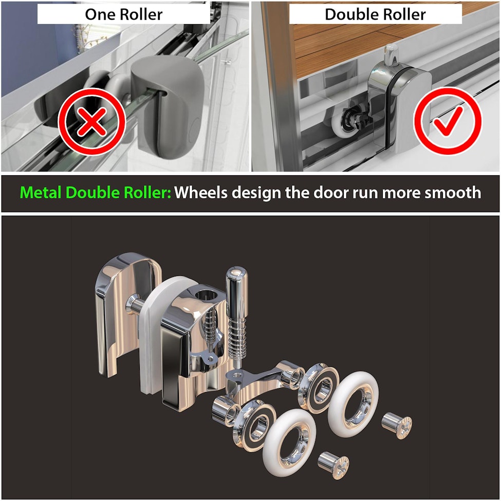 Bow 6mm Single Door Quadrant Shower Enclosure + Acrylic Tray - Various Sizes