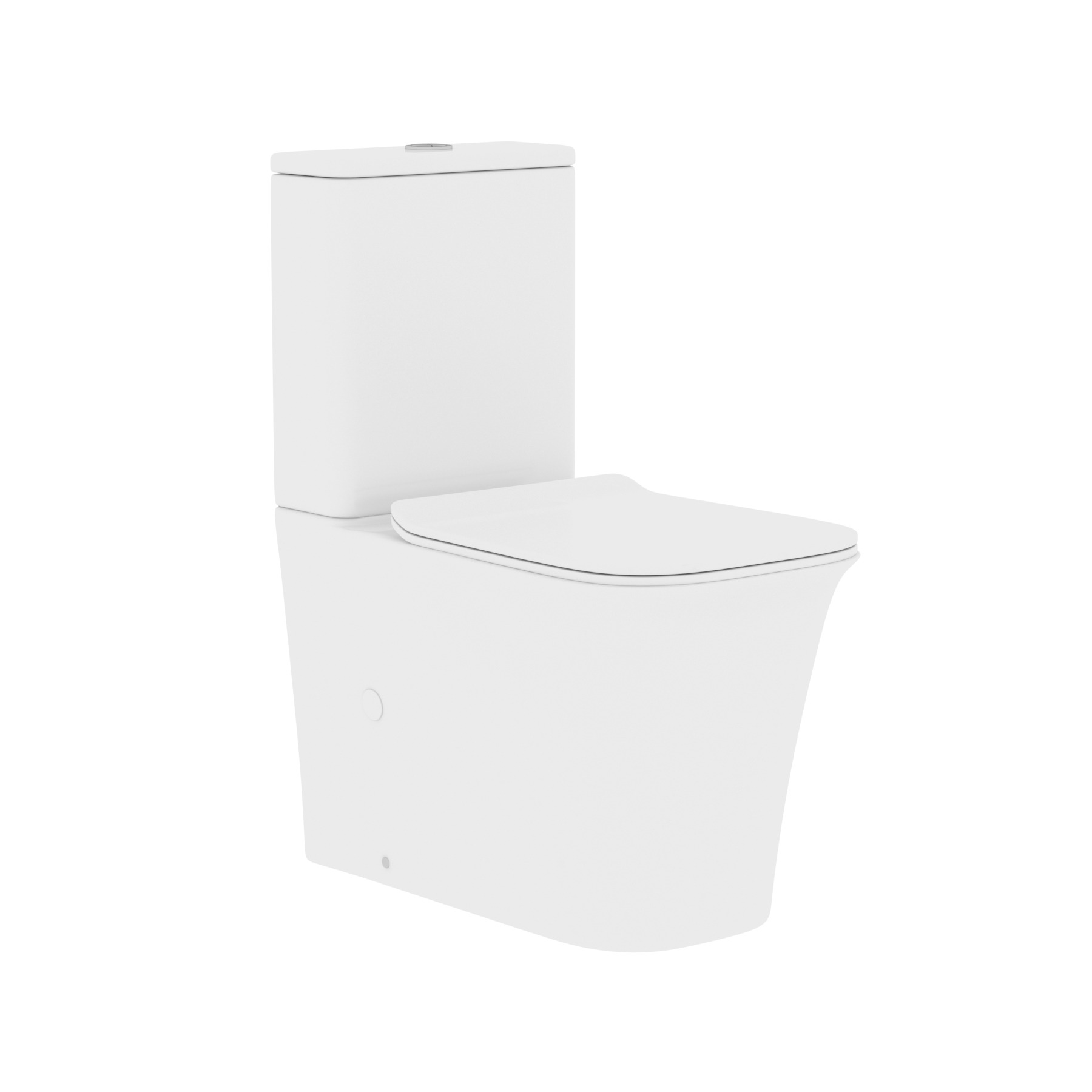 Orion Close Coupled Rimless Toilet and Slim Soft Close Seat with Cistern