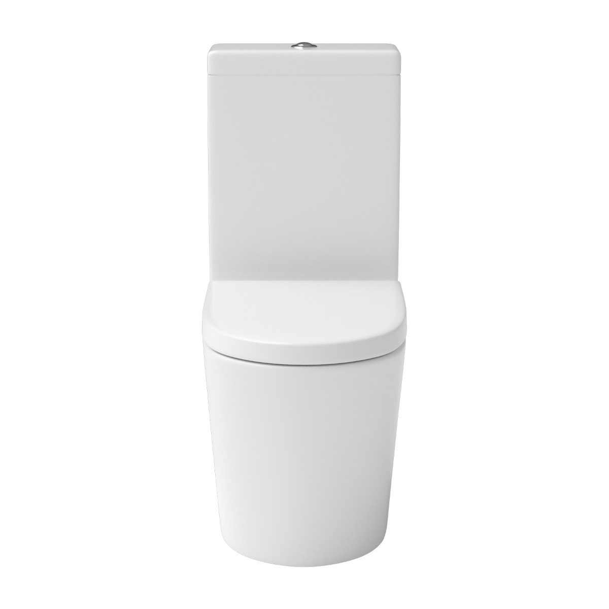 Rimless Close Coupled Short Projection Toilet + Seat & Cistern - Cesar