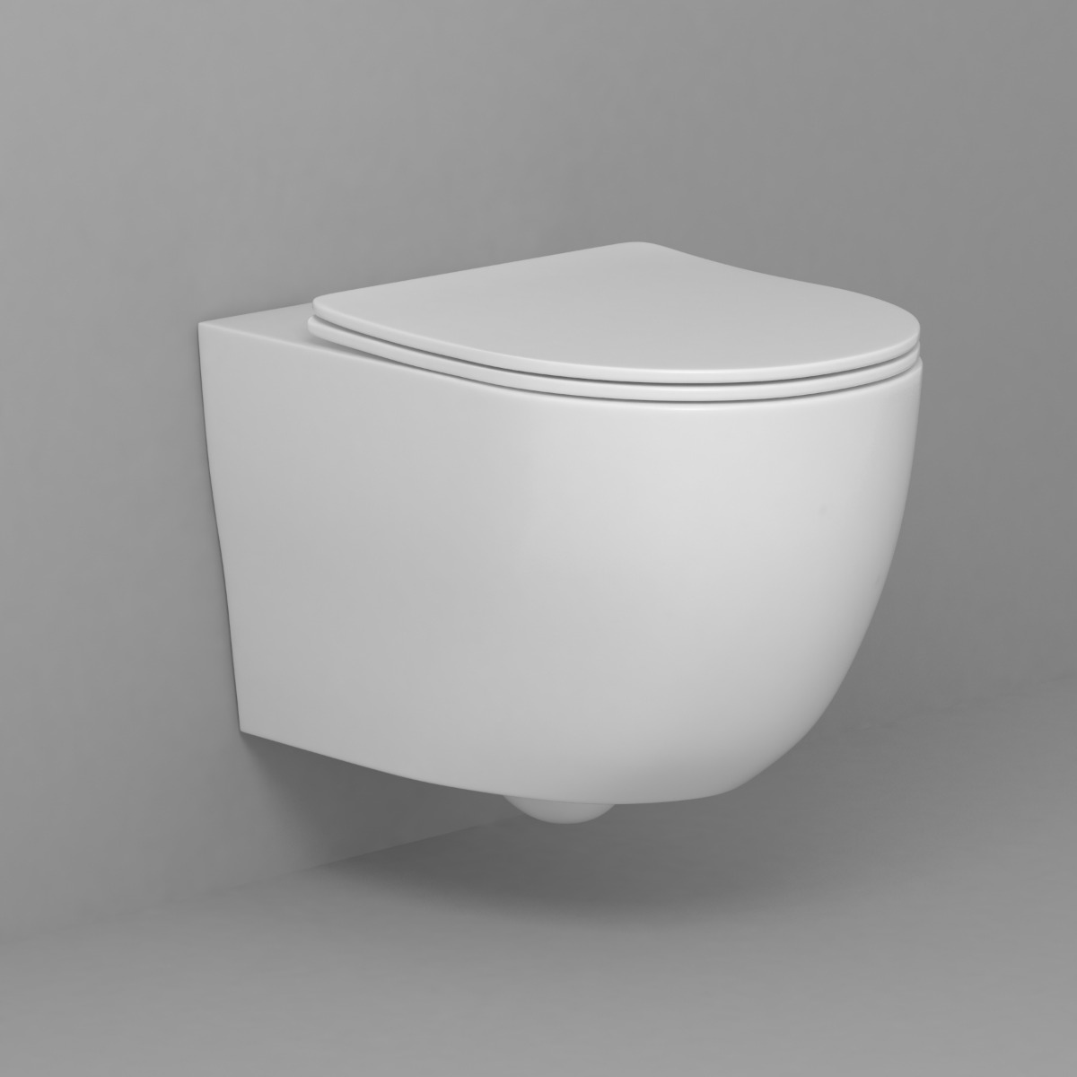 Abacus Wall Hung Rimless Toilet with Slim Soft Close Seat & Wall Hung