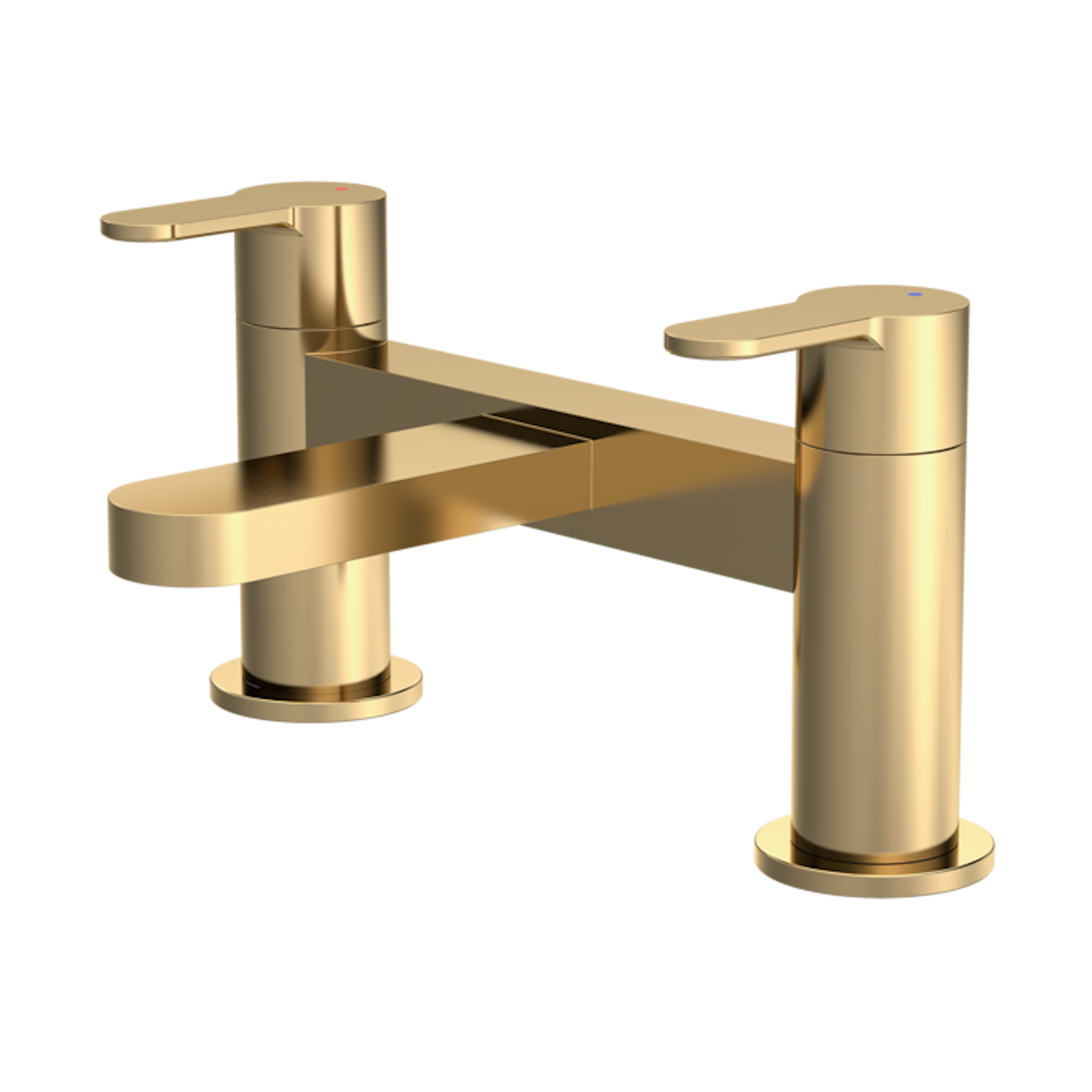 Arvan Deck Mounted Bath Filler Tap - Brushed Brass