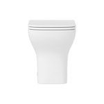 Qubix Short Projection Back to Wall Toilet Pan and Slim Soft Close Seat with Concealed Cistern
