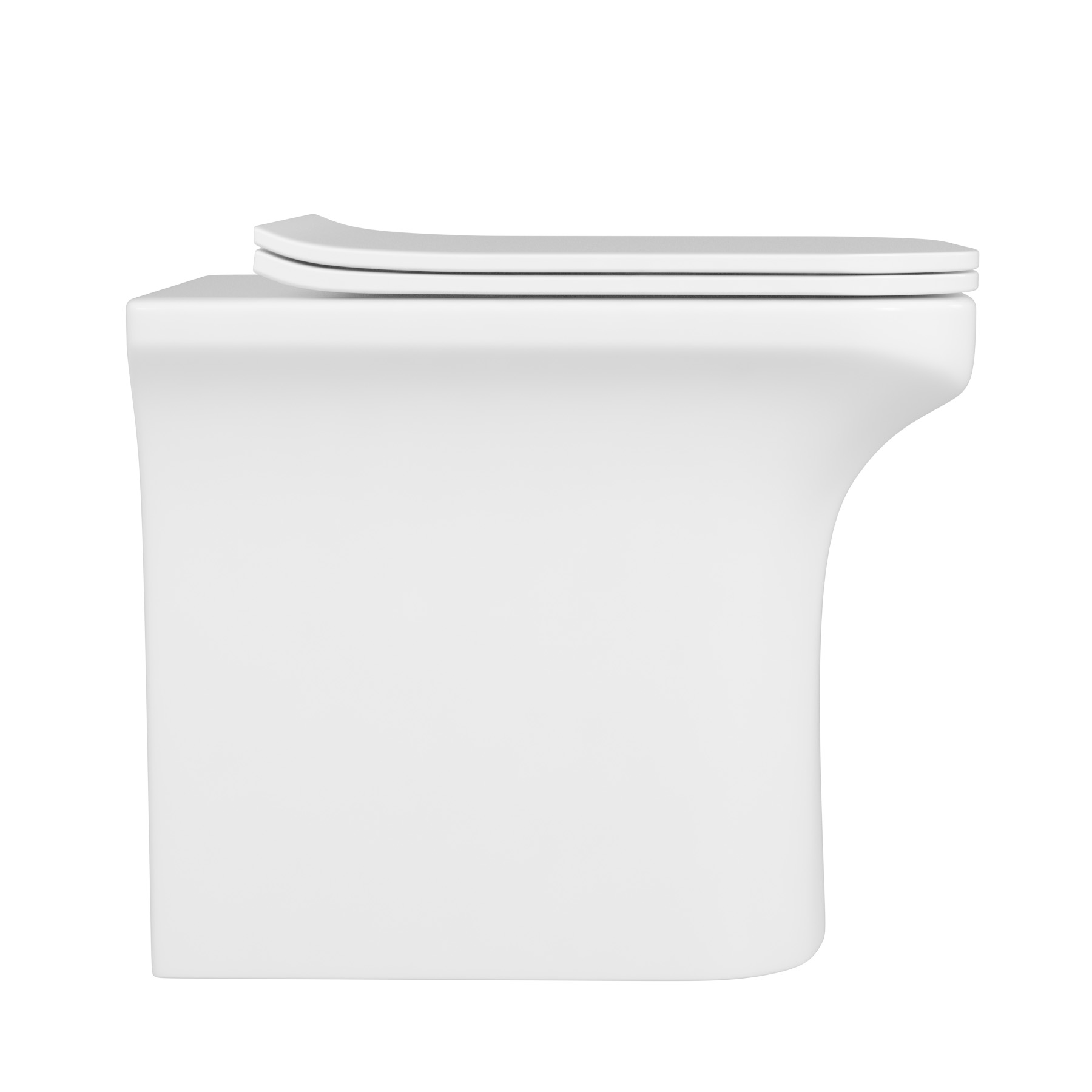 Crosby Back To Wall Rimless Toilet Pan with Soft Close Seat - Ceramic