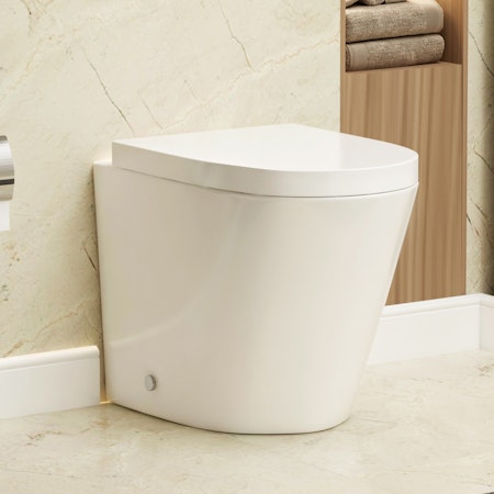Cesar Back To Wall Rimless Toilet With Soft Close Seat