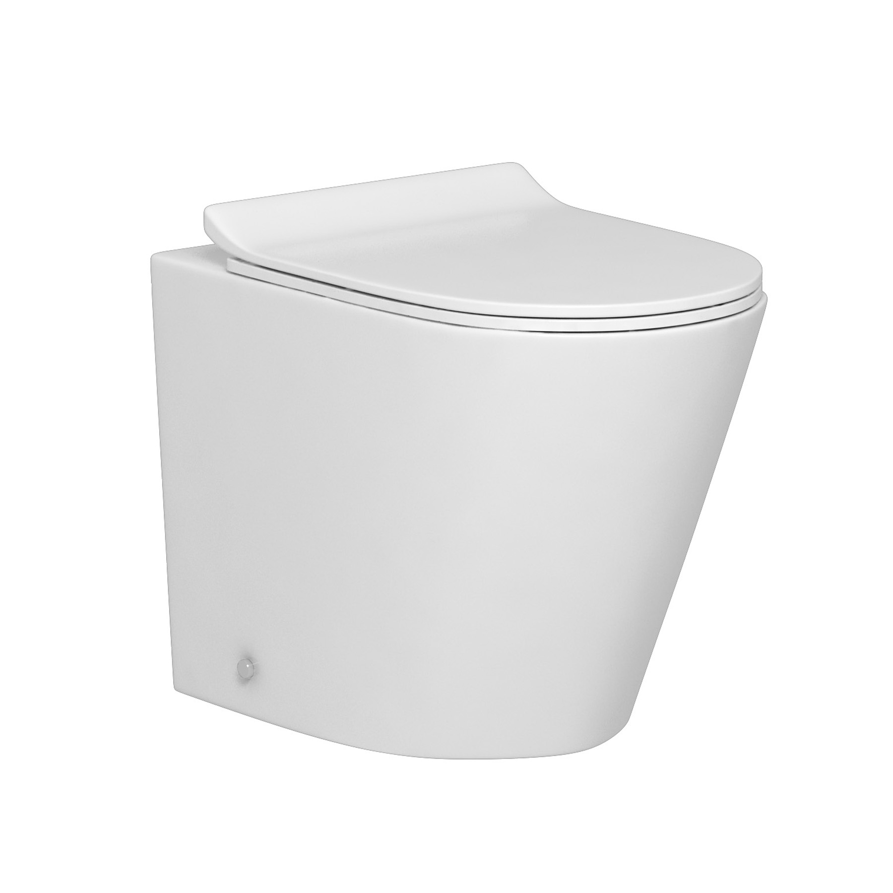 Rimless Back to Wall Toilet Pan with Slim Soft Close Seat & Concealed Cistern - Cesar