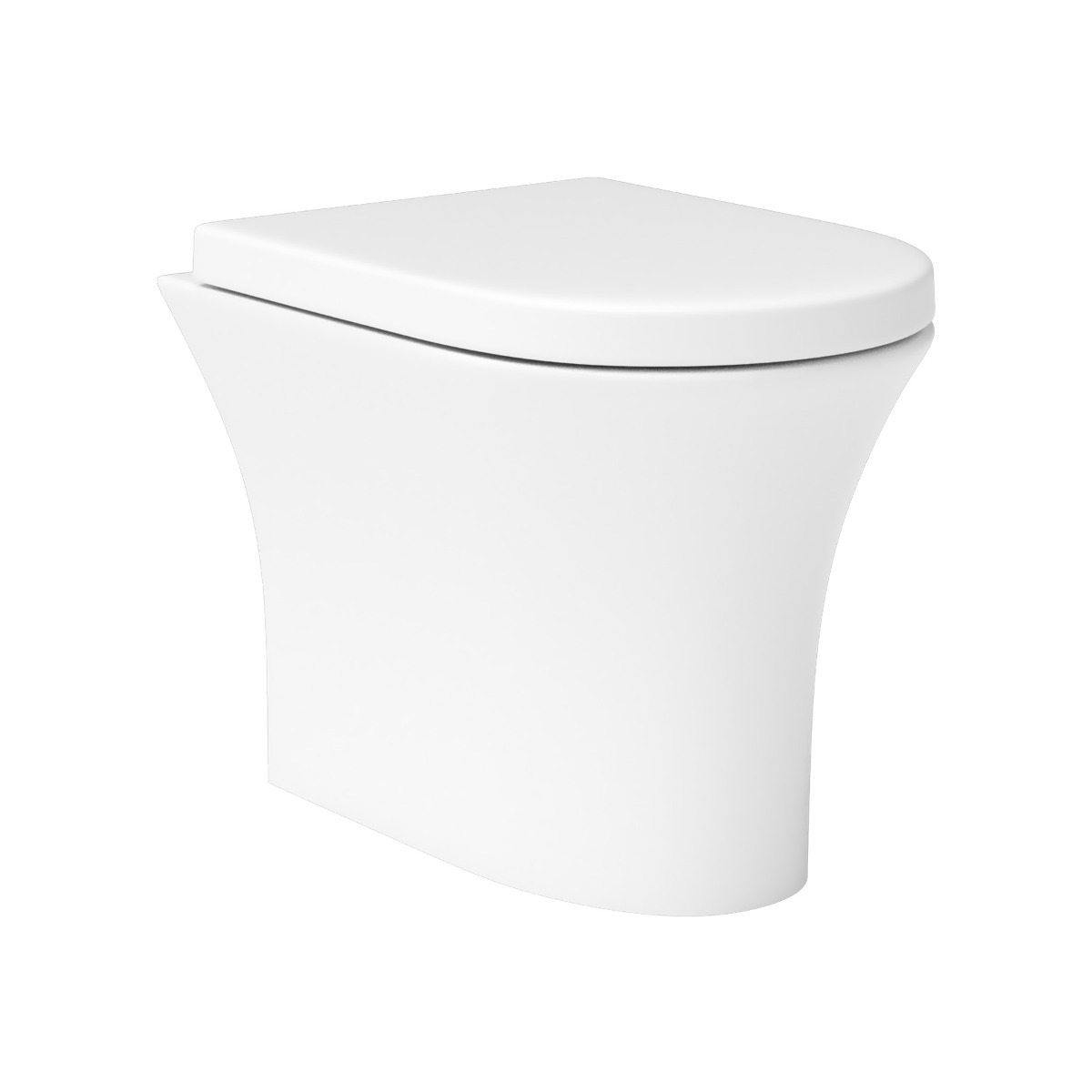 Breeze Rimless Back to Wall Toilet Pan and Soft Close Seat with Concealed Cistern
