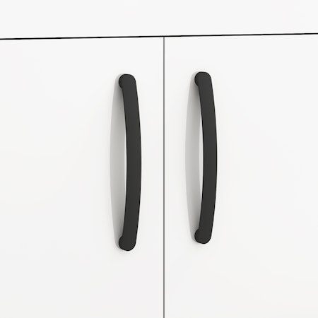 Curved Handle for Bathroom Cabinet Door/Drawer Pull - Matt Black