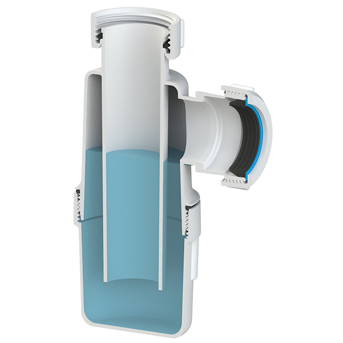32mm Telescopic Basin Bottle Trap & 76mm Water Seal