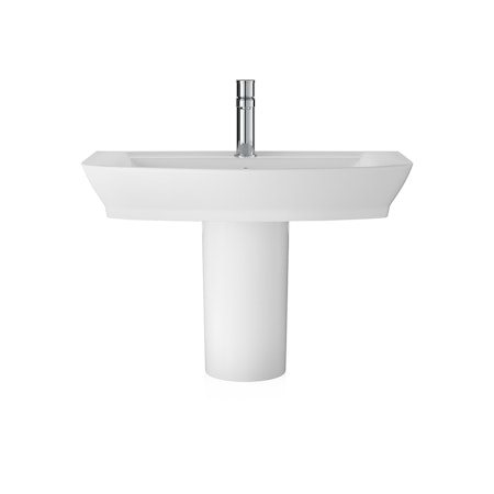 550mm Square Bathroom Basin & Semi Pedestal with 1 T/H - Maya