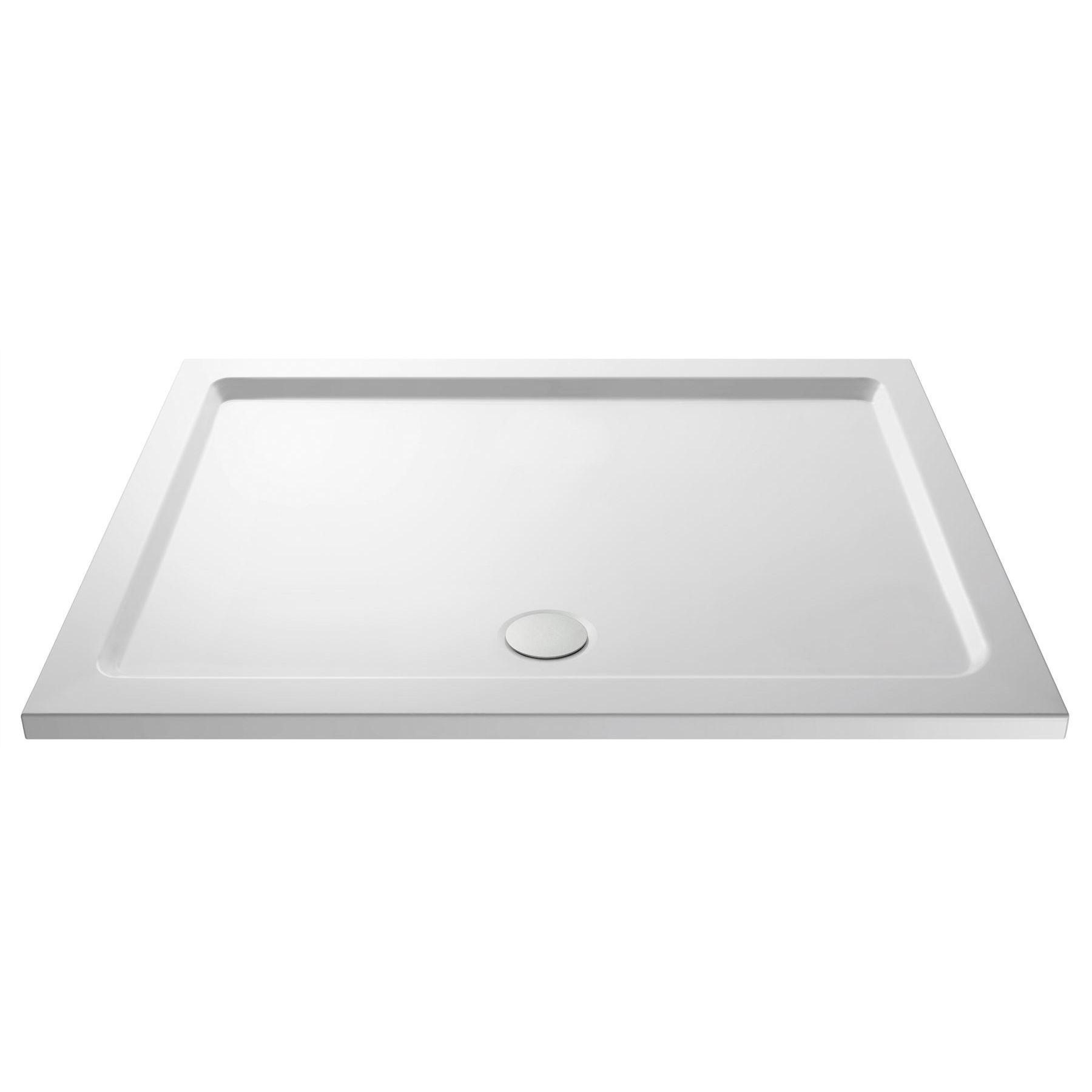 Luton 1300 x 800mm Wet Room Sliding Shower Screen Enclosure with Tray 8mm Easy Clean Glass, 1950mm Tall