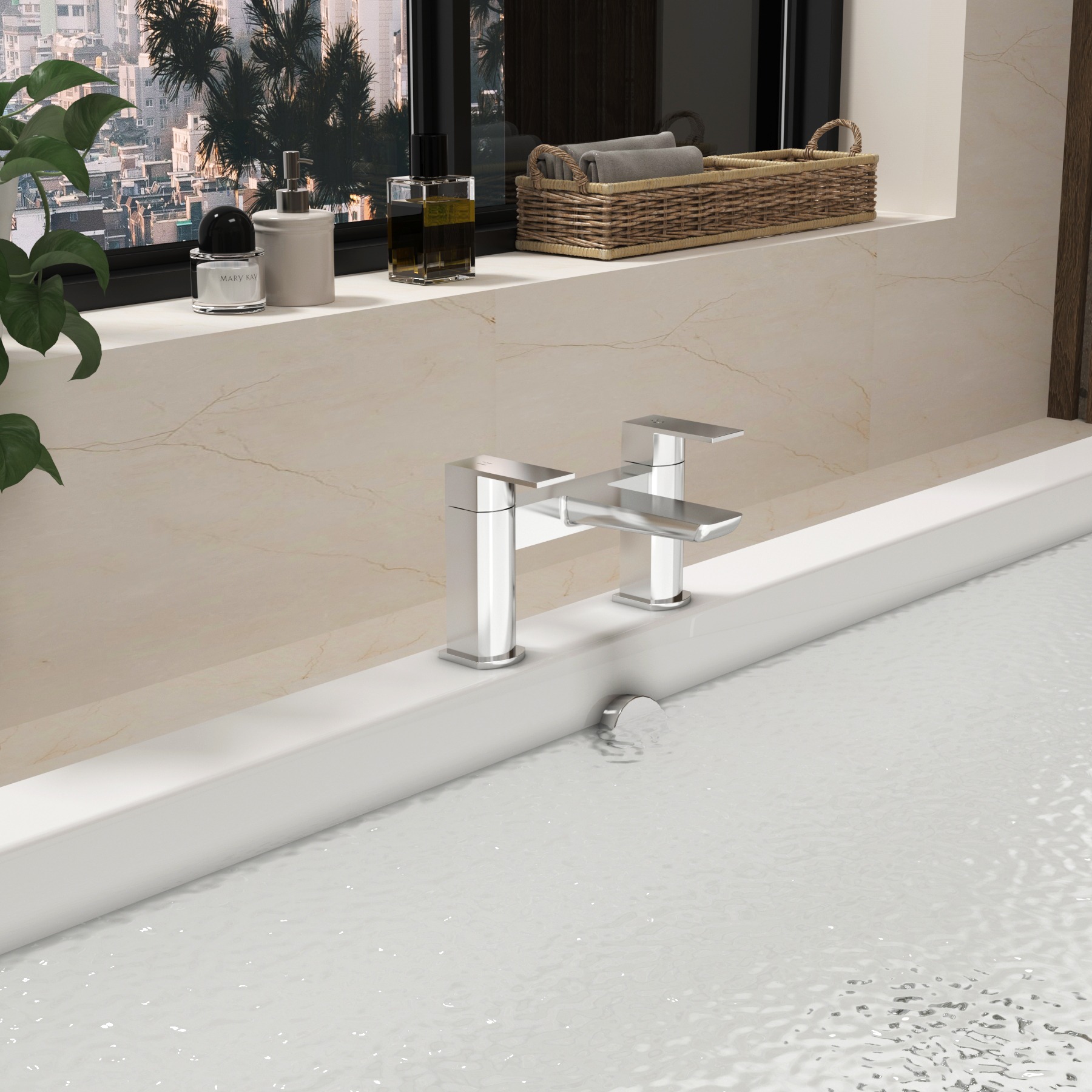Muro Deck Mounted Bath Filler Tap