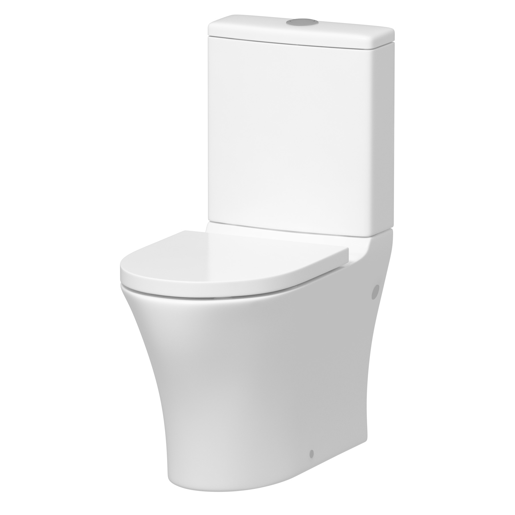 Cloakroom suite 500mm Hale Black 2 Door Floor Standing Vanity Unit With Peak Toilet and Soft Close Seat