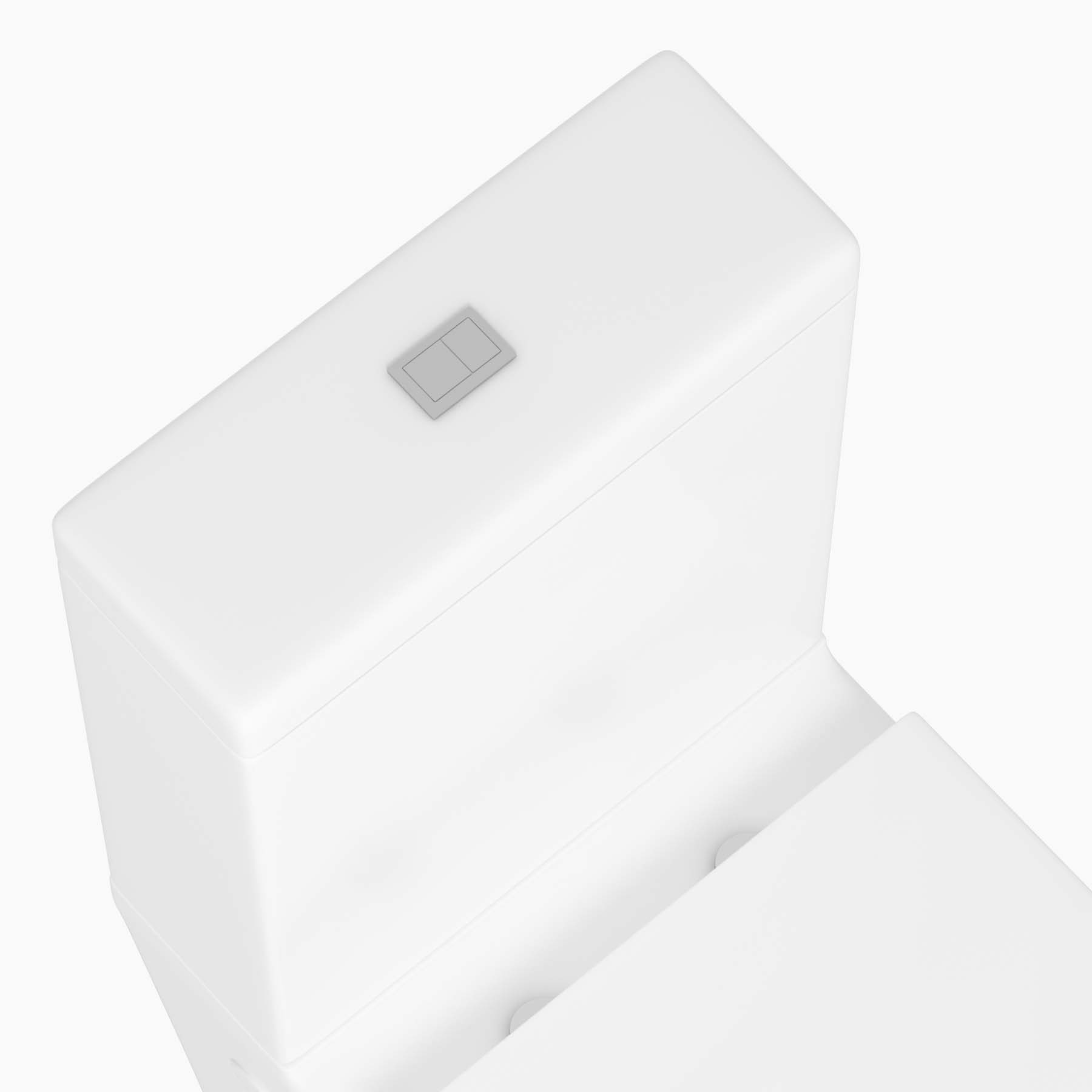 Square Close Coupled Rimless Toilet with Seat + Cistern - Elena