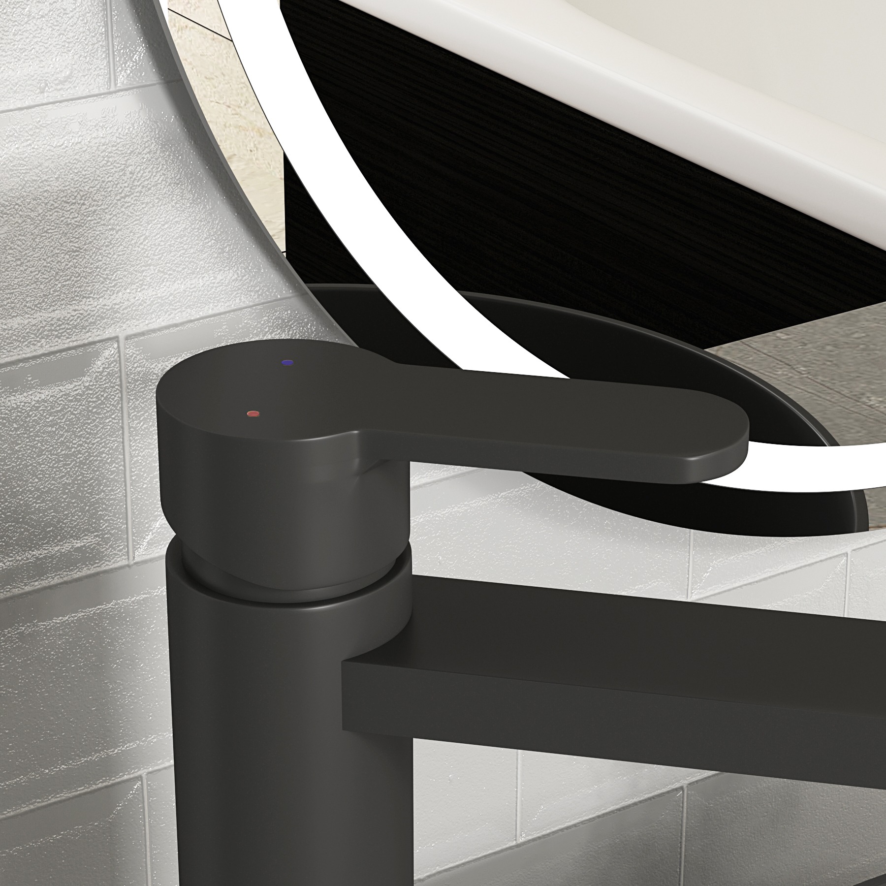 Arvan High Rise Mono Basin Mixer Tap Elegant Design - Matt Black