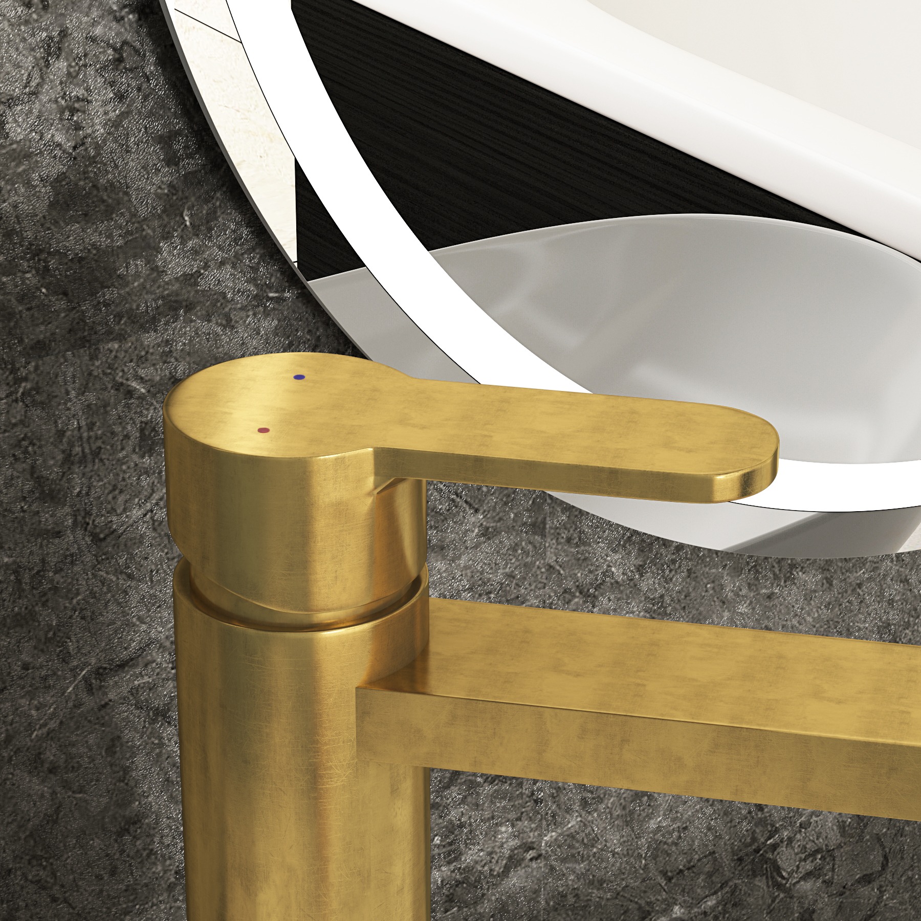 Arvan High Rise Mono Basin Mixer Tap Elegant Design - Brushed Brass