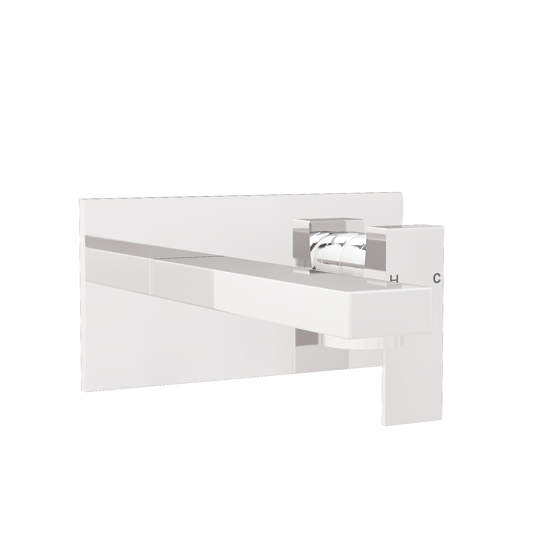 Cassellie Form Wall Mounted Basin Mixer Tap Elegant Design - Chrome