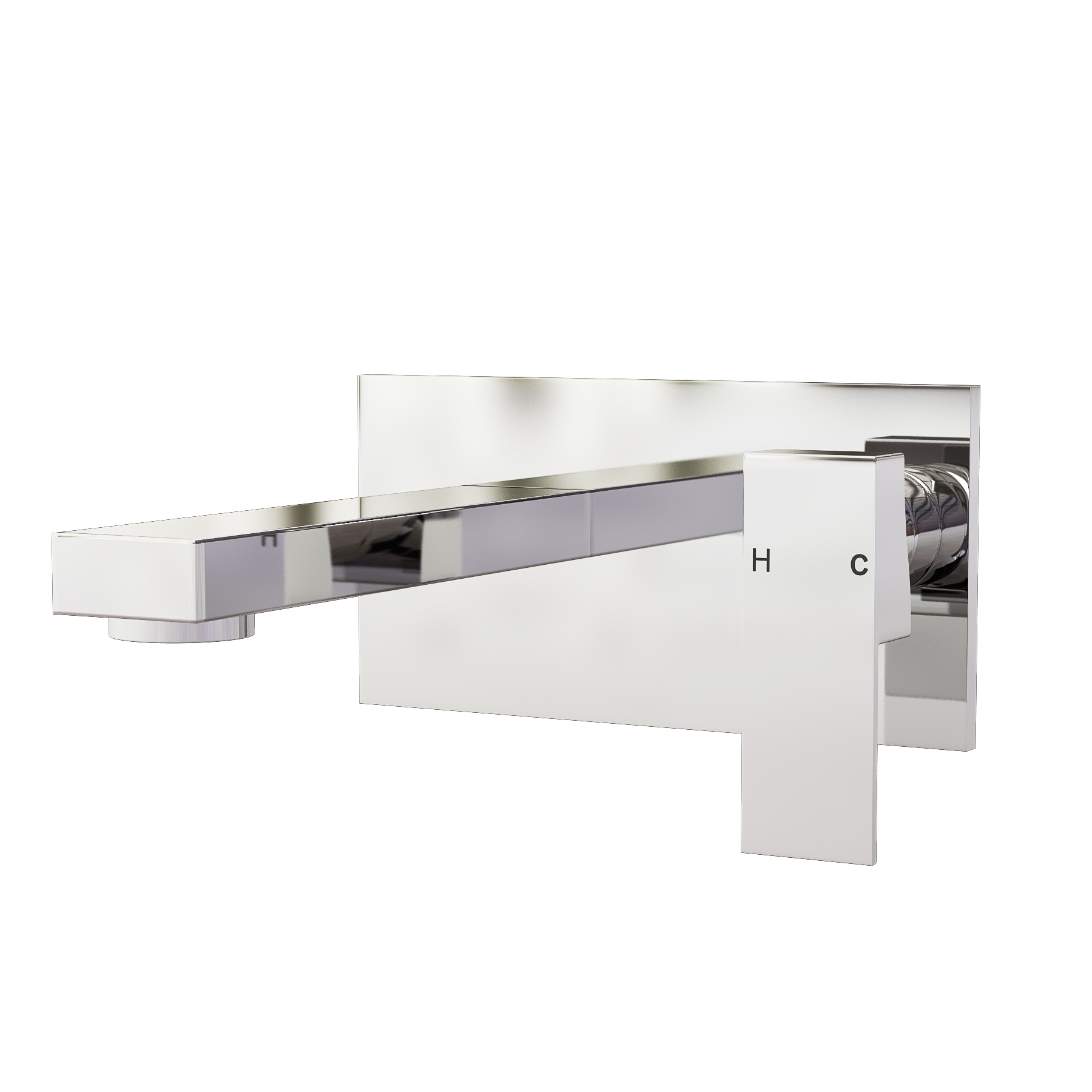 Cassellie Form Wall Mounted Basin Mixer Tap Elegant Design - Chrome