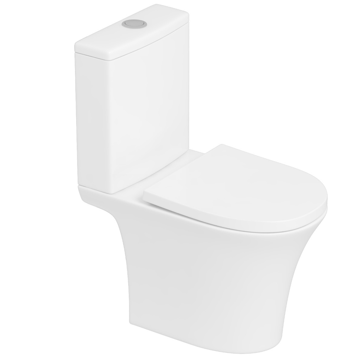 Round Close Coupled Rimless Toilet + Seat & Cistern - Amaze