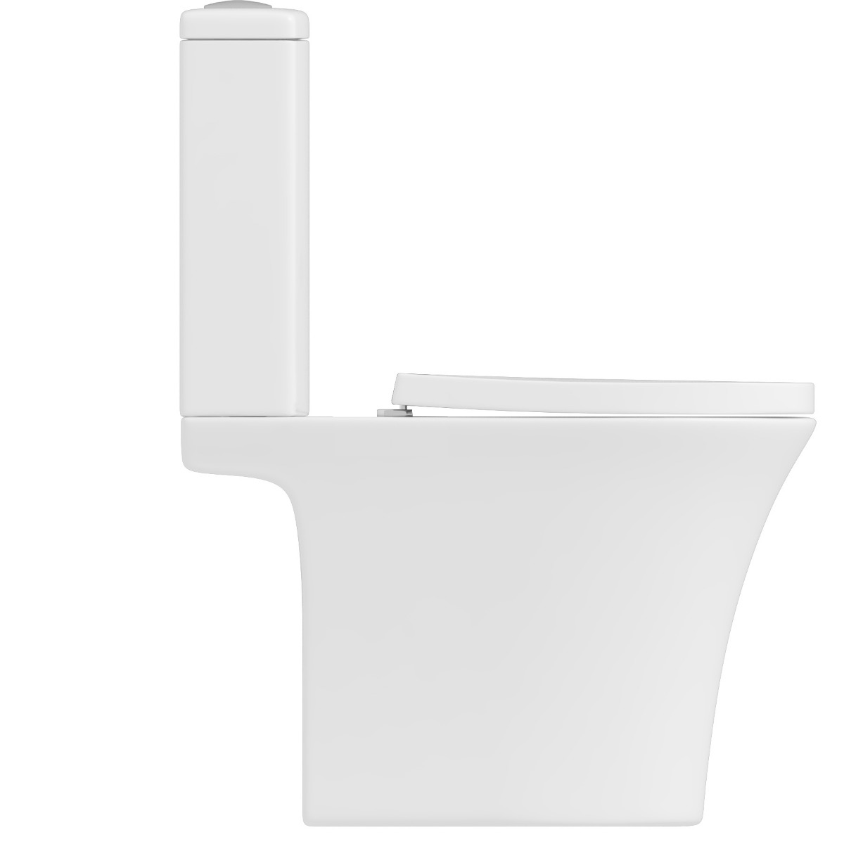 Round Close Coupled Rimless Toilet + Seat & Cistern - Amaze