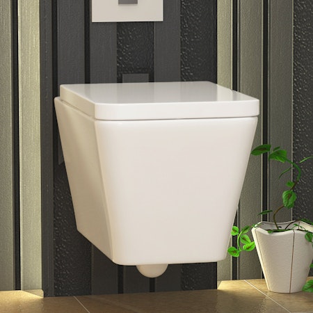 Elena Wall Hung Toilet Rimless Pan with Soft Close Seat