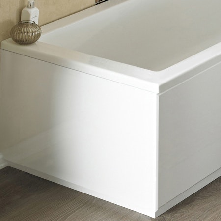 Nuie 800mm High Gloss White MDF End Bath Panel