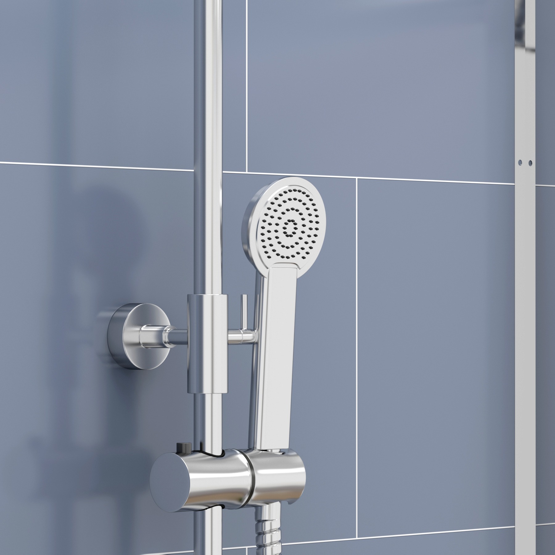 Grace Chrome Round Thermostatic Bar Shower With Kit