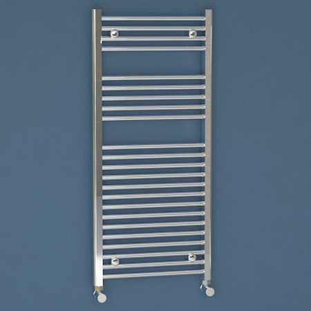 Arno Heated Towel Rail 1100 x 500mm Straight Ladder - Chrome