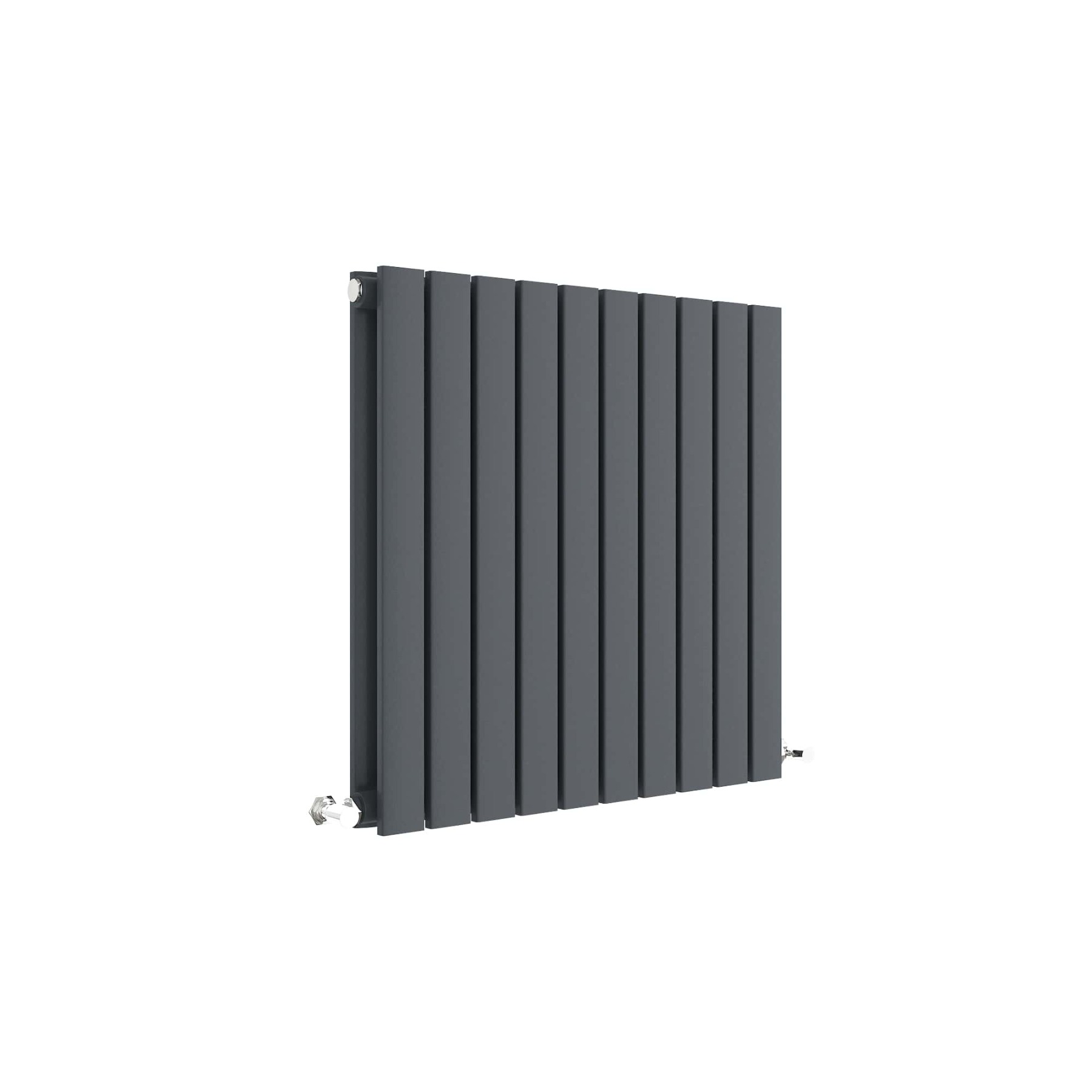 Arno Anthracite Square Double Panel Horizontal Designer Radiators - Multiple Sizes