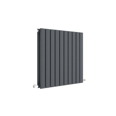 Modern Anthracite Square Double Panel Horizontal Designer Radiators - Multiple Sizes