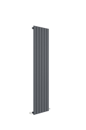 Modern Anthracite Square Single Panel Vertical Designer Radiators 1500 x 354mm