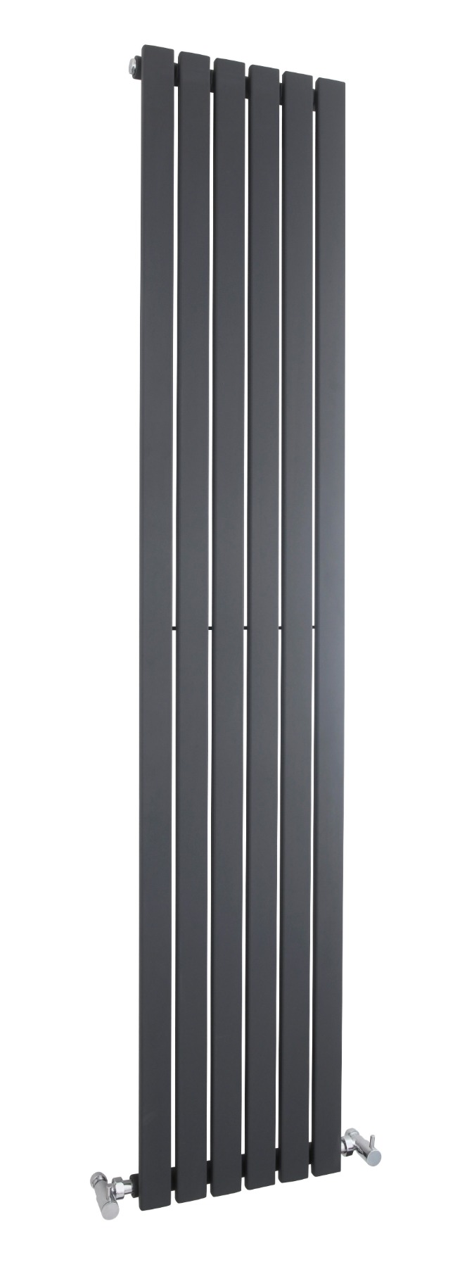 Arno Anthracite Square Single Panel Vertical Designer Radiators 1800 x 354mm