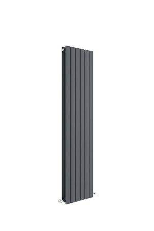 Modern Anthracite Square Double Panel Vertical Designer Radiators 1500 x 354mm