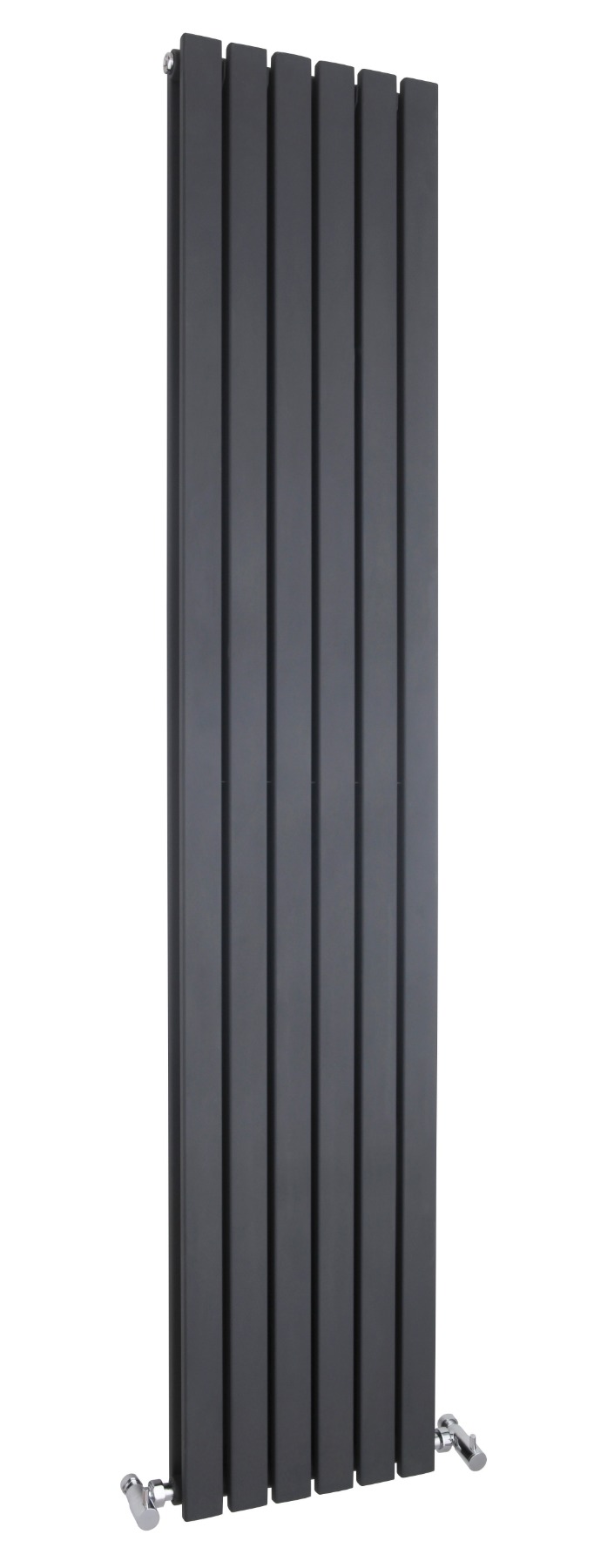 Arno Anthracite Square Double Panel Vertical Designer Radiators 1800 x 354mm