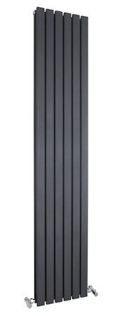 Arno Anthracite Square Double Panel Vertical Designer Radiators - Multiple Sizes