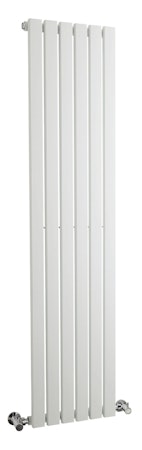 Arno Satin White Square Single Panel Vertical Designer Radiators - Multiple Sizes