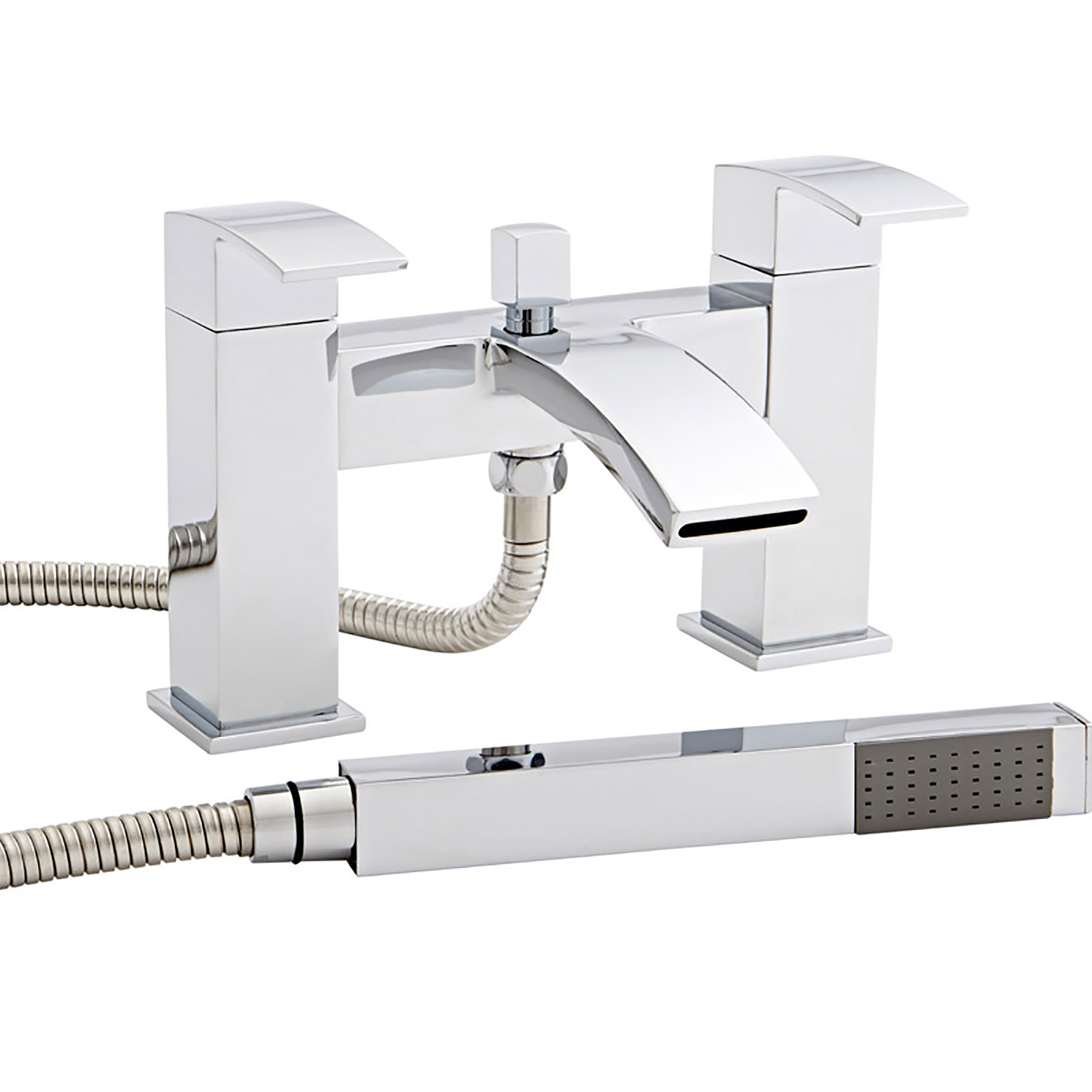Flair Deck Mounted Bath Shower Mixer Tap - Chrome