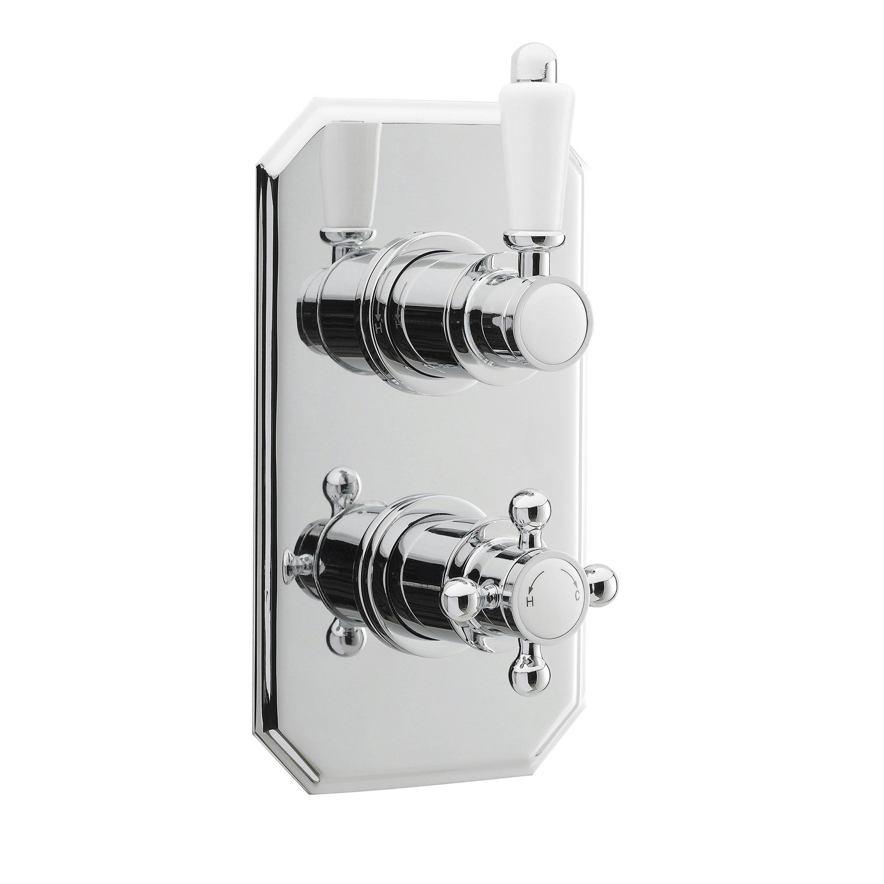 Nuie Chrome Twin Thermostatic Shower Valves Royal Bathrooms