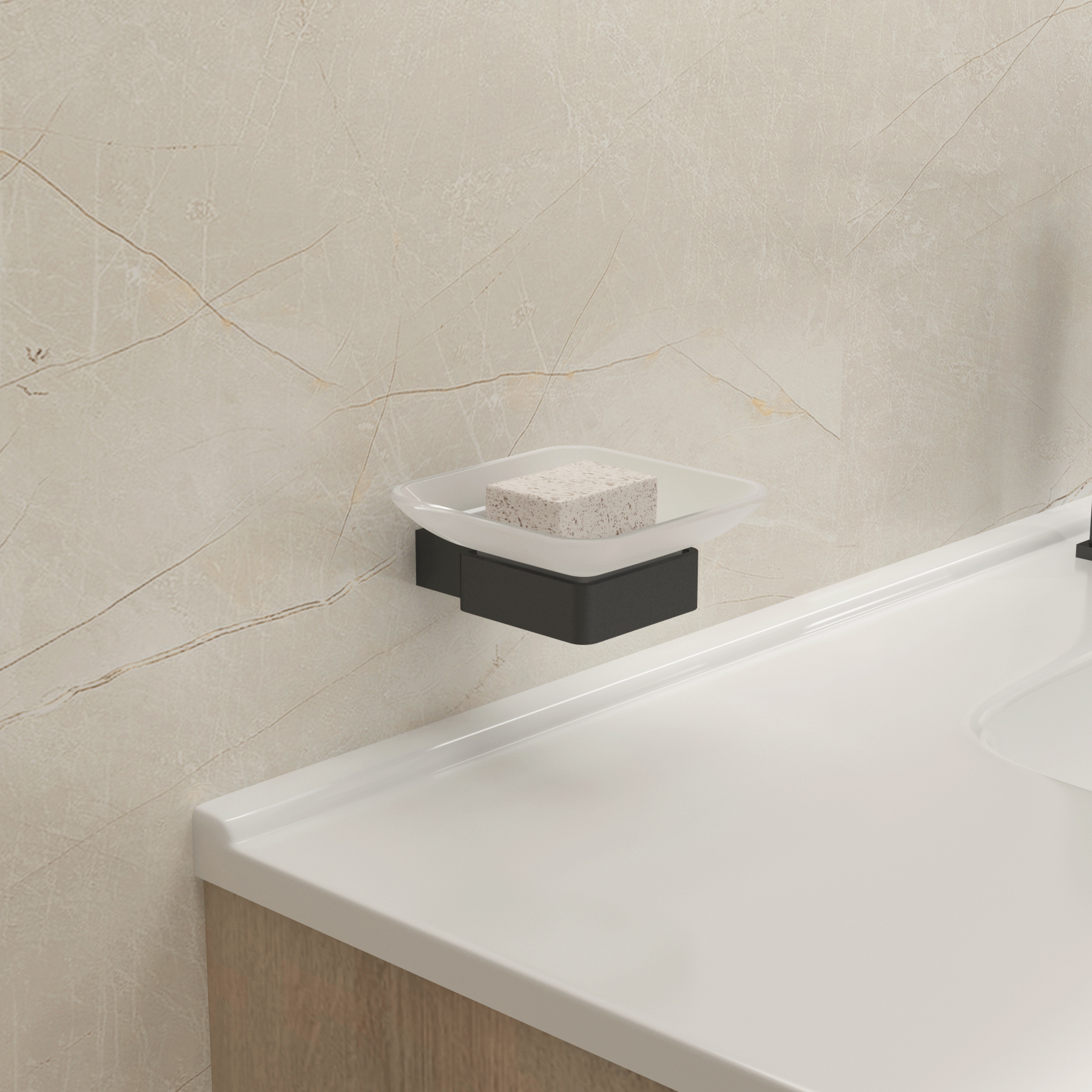 Matt Black Wall Mounted Soap Dish Holder