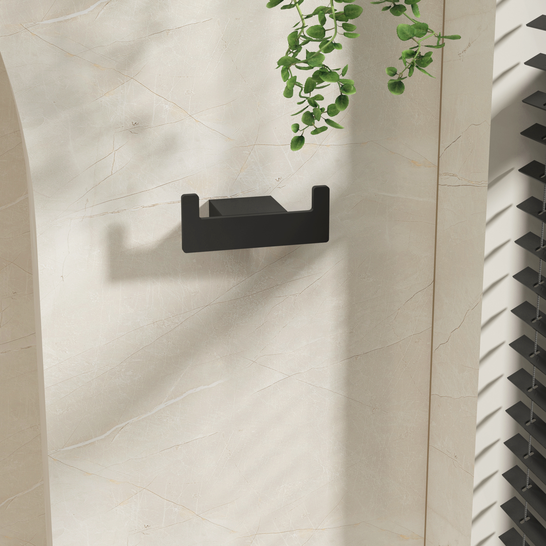 Matt Black Wall Mounted Robe Hook