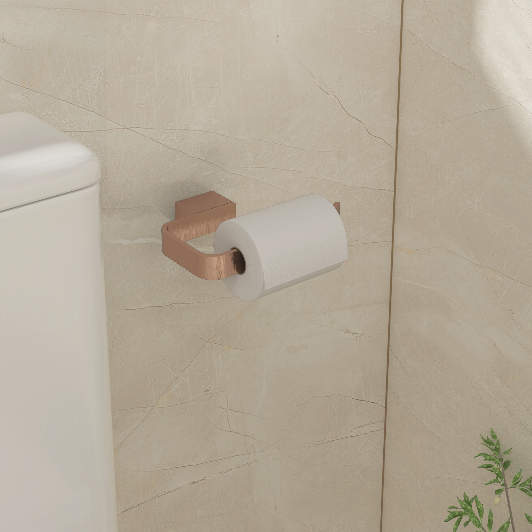 Brushed Bronze Wall Mounted Paper Holder
