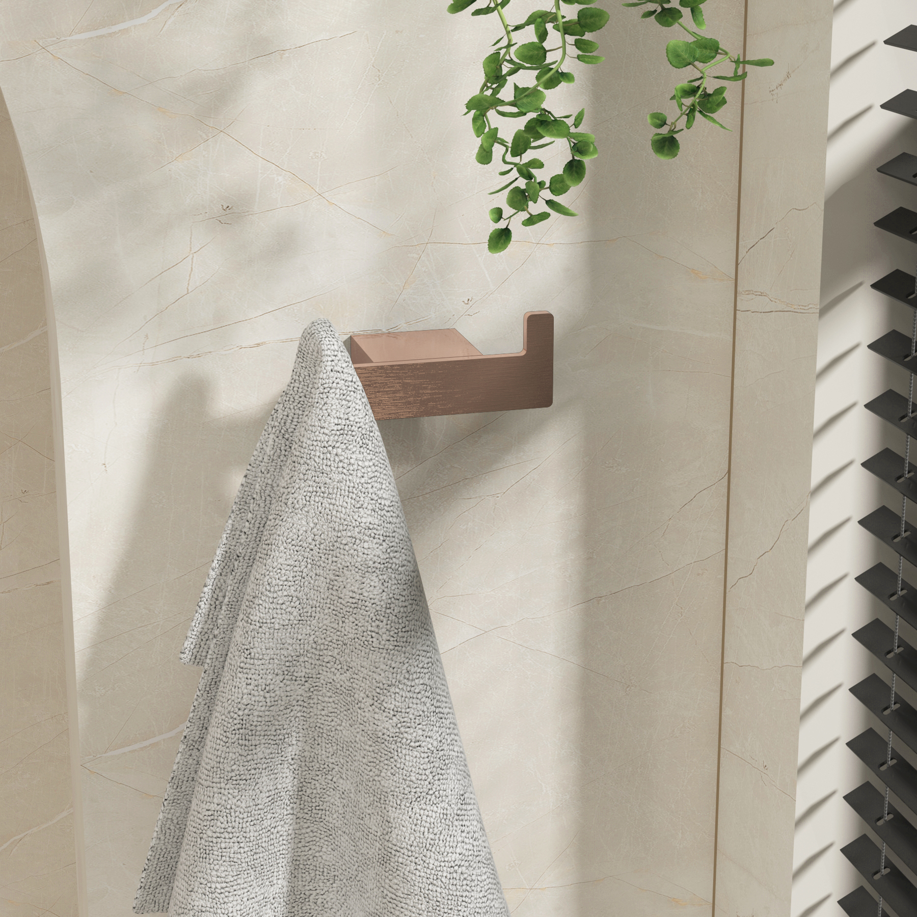 Brushed Bronze Wall Mounted Robe Hook