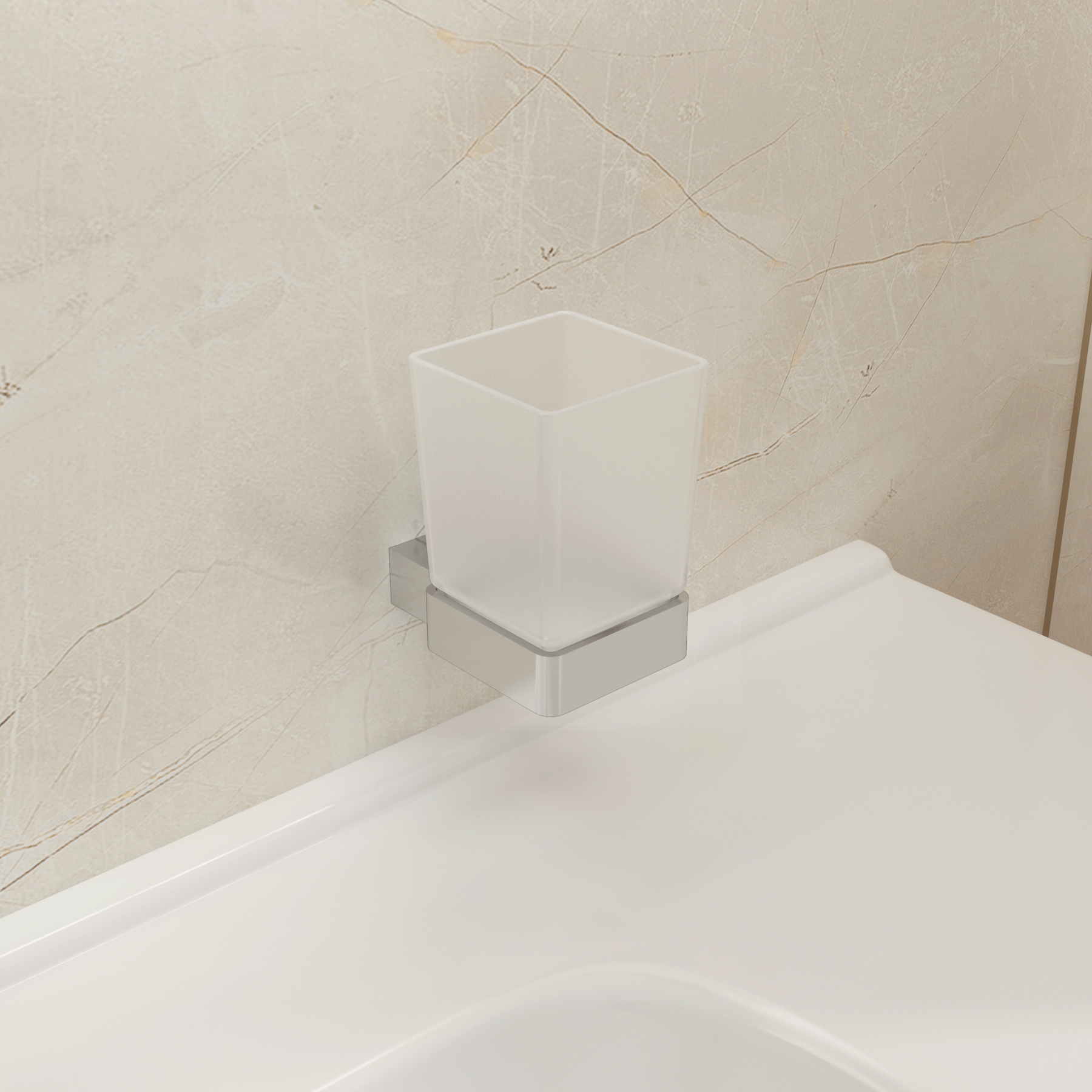 Chrome Wall Mounted Tumbler Holder