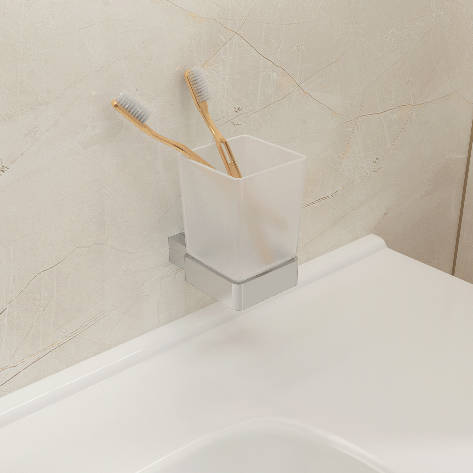 Chrome Wall Mounted Tumbler Holder