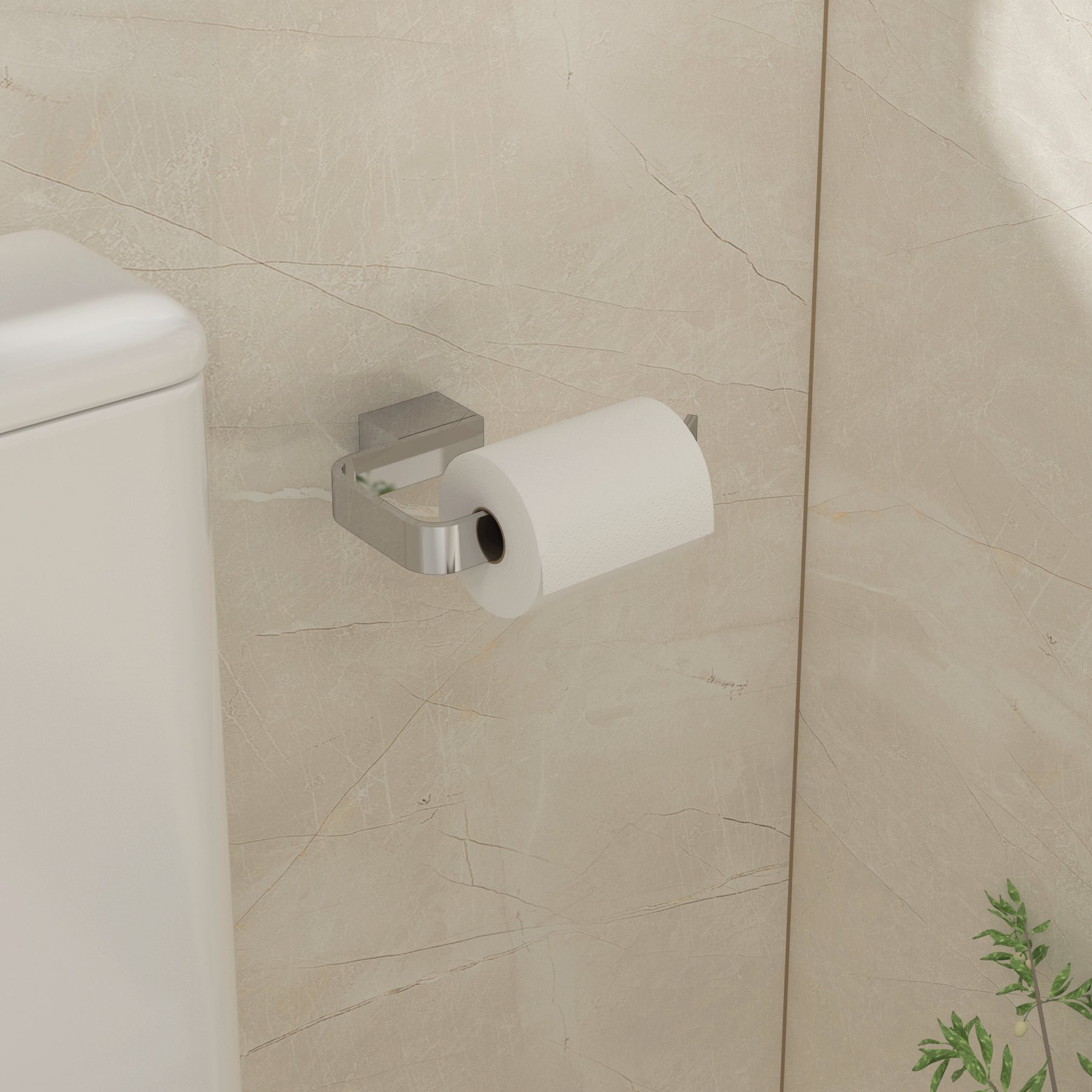 Chrome Wall Mounted Paper Holder