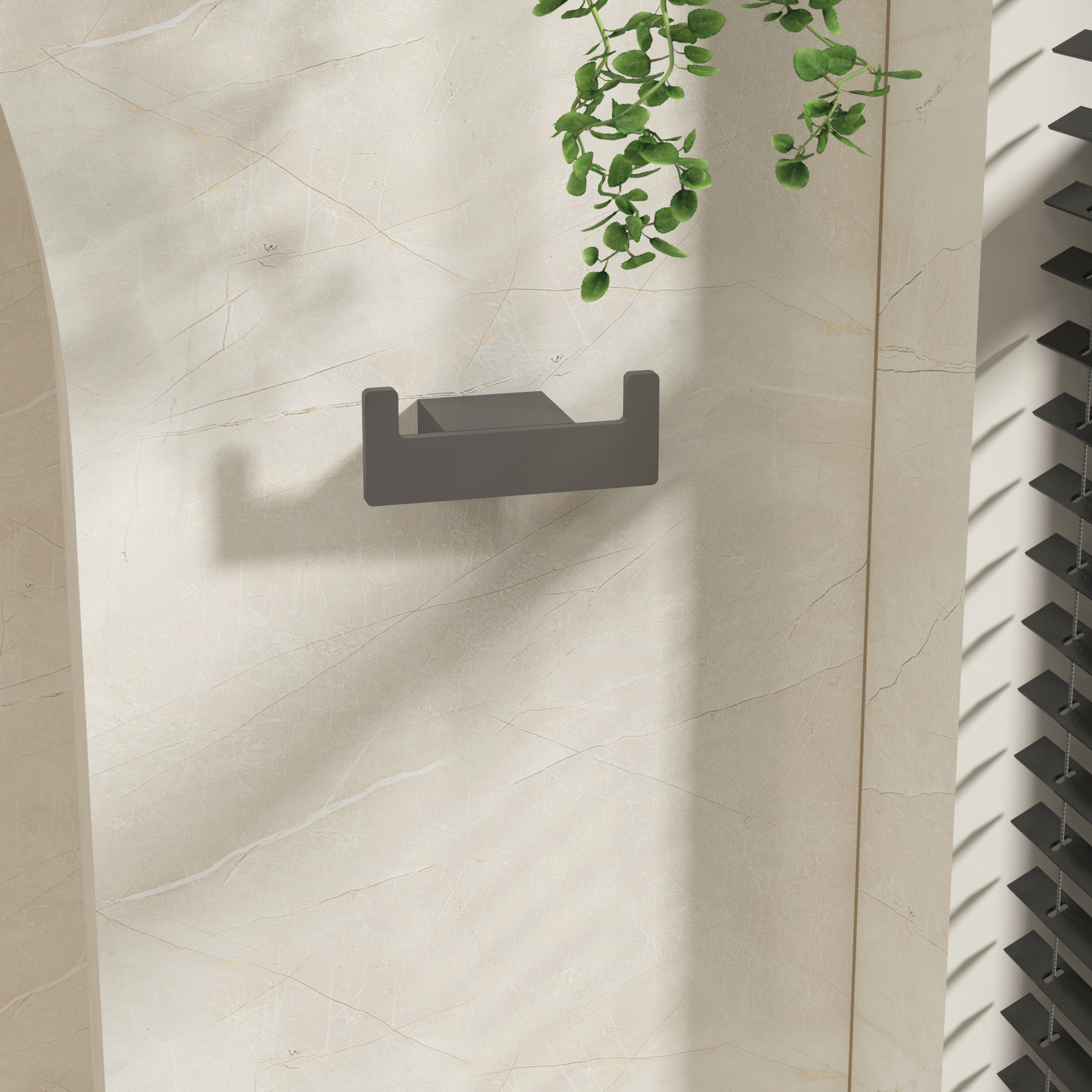 Gun Metal Grey Wall Mounted Robe Hook
